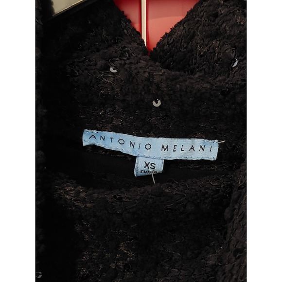 Antonio Melani Black Sequin Sweater, Long Sleeve, Size XS, NWT - Picture 2 of 9
